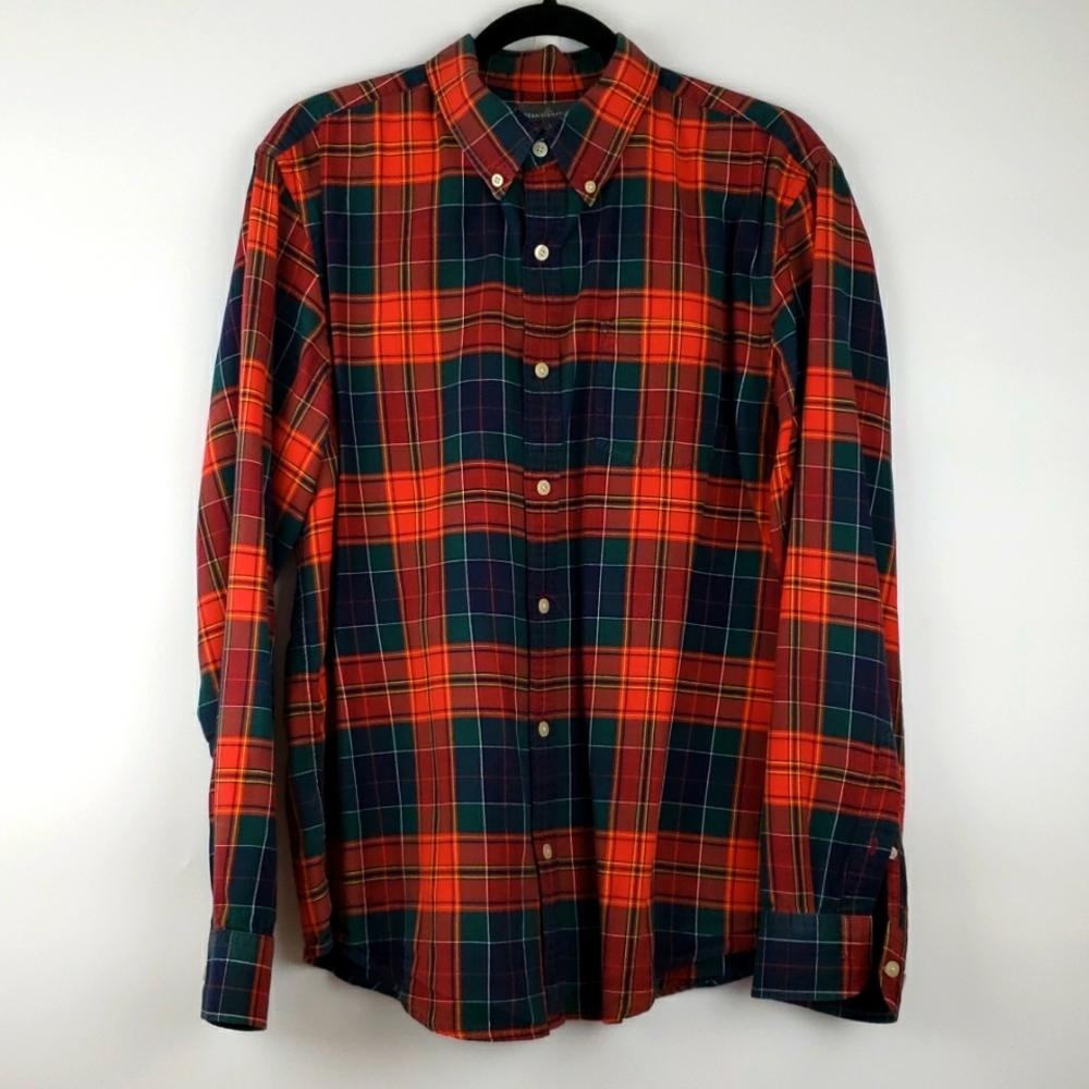 LL Bean Men's Button Front Shirt Size Large - Picture 1 of 9